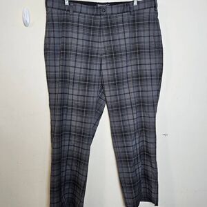 Nike Dri Fit Tartan Plaid Golf Pants 38x32 Tour Performance 509741 Night Stadium